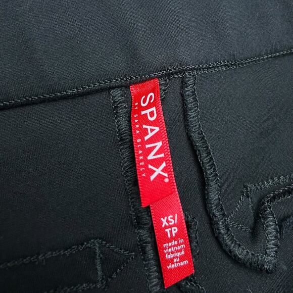 Spanx The Perfect Pant Ankle Backseam Skinny Black Stretchy Ponte Knit size XS - Picture 10 of 12